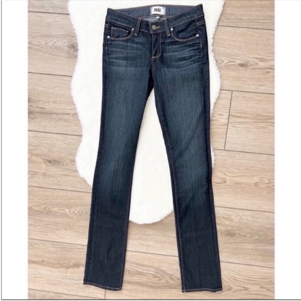 PAIGE Skyline Straight Jeans in Dark Wash Denim Size 25